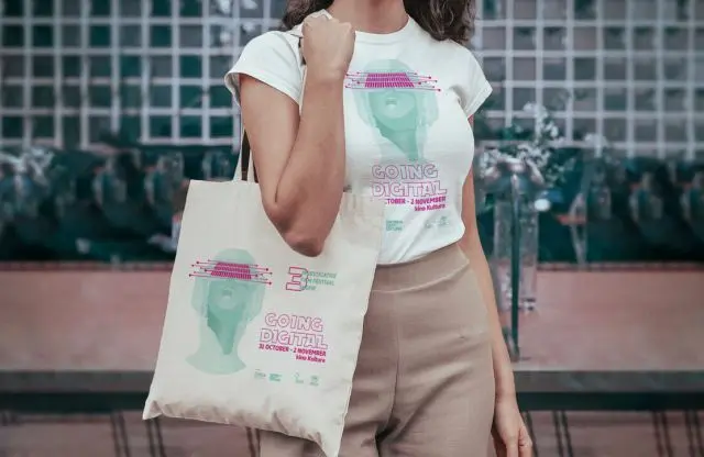 Woman holding bag, t-shirt design, bag design